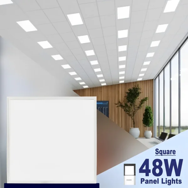 LED Square Panel 48W - 600x600 -Recessed- Cool White 6500k