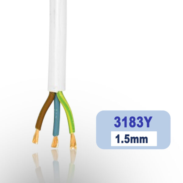 Flex Cable 3 core - 3183Y - White