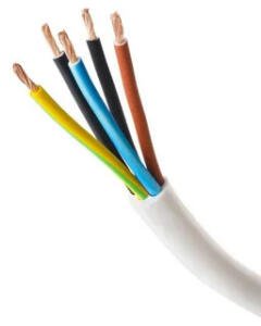 white cable 5 cores, flexible flat cable,5 core cable,flexible cable