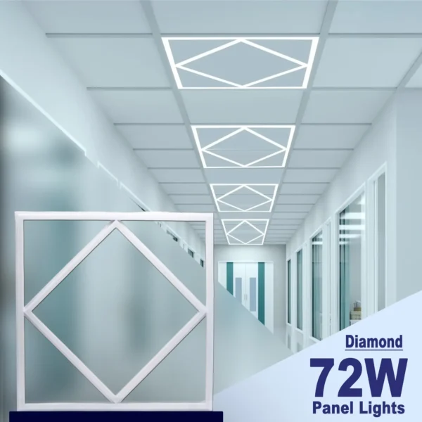 72W LED Diamond Panel- 600x600 Cool White