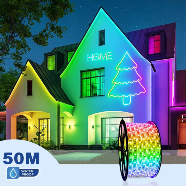 Brightex RGB LED Strip Lights, IP65 Waterproof with Pin & Plug