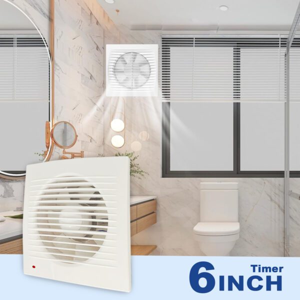 Brightex Extractor Fan 6 Inch, Timer, 150mm