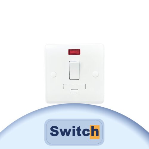 13A fused unit DP switch with neon