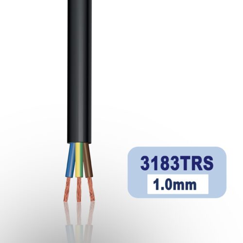 Rubber Flexible Cable - 3183TRS - Black 1.00mm