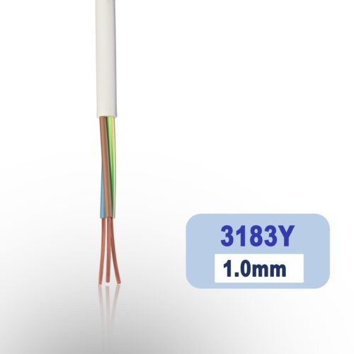 Flex Cable 3 core - 3183Y - White 1.0mm - 100m