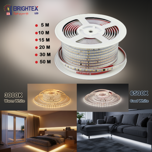 SMD LED Strip Light 220V | Available in Cool & Warm White variations